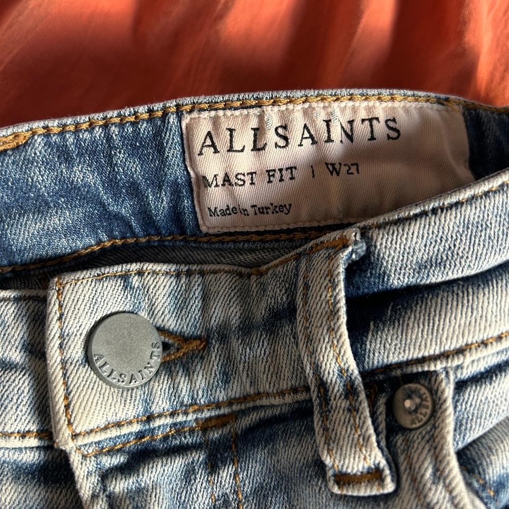 All Saints light denim skinny jeans